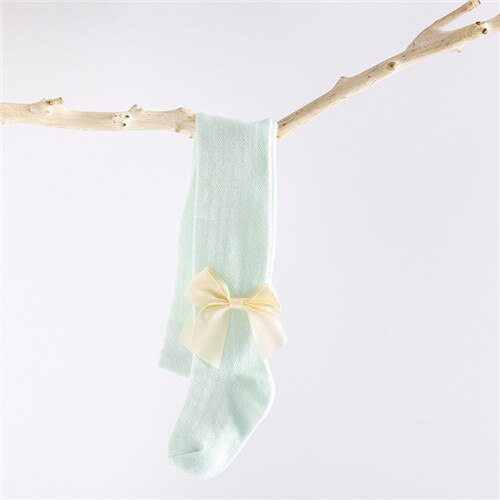 Pasgeboren Panty Voor Baby Solid Bow Baby Meisjes Panty Zomer Mesh Baby Meisjes Panty Items Voor Baby: Sky green / L 2to3Years