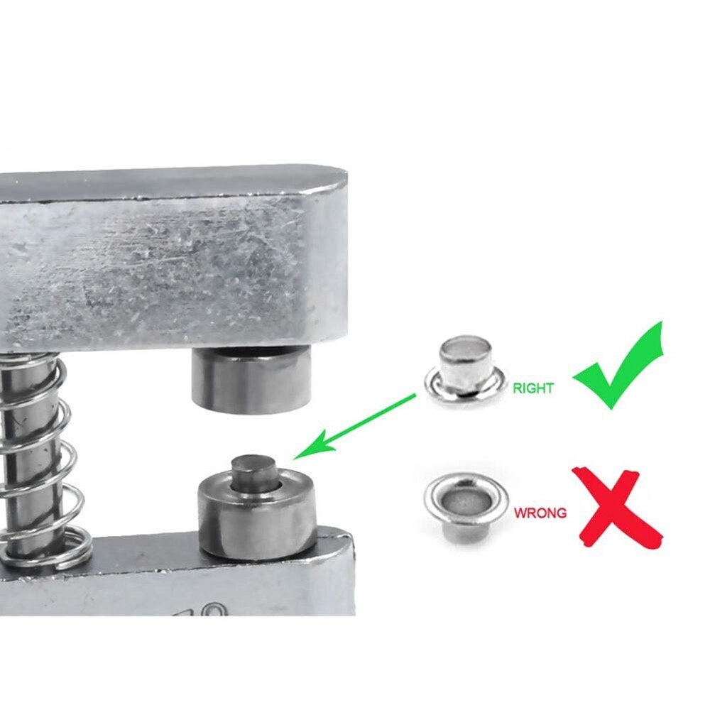 Eyelet Punch 2in1 Eyelet Grommet Pliers Steel Hole Punch Eyelet Setter Kit with 100pcs Eyelet Grommets for Leather Clothes Shoes