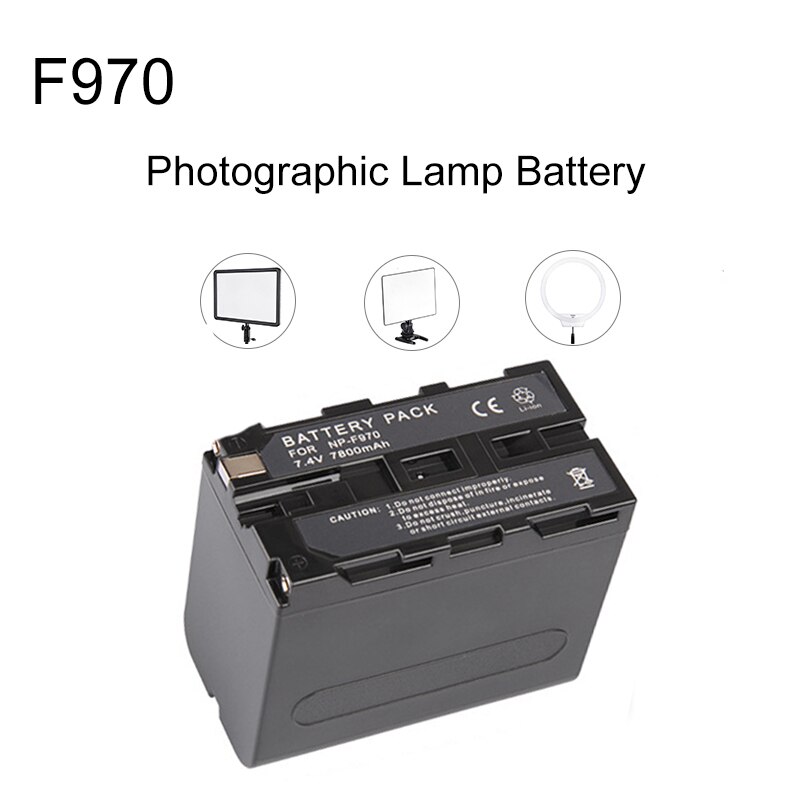 GOLDFOX NP-F970 F960 Camera Battery - 7800mAh Lithium-Ion Rechargeable - For LEDP260 YN600L II Luxpad23