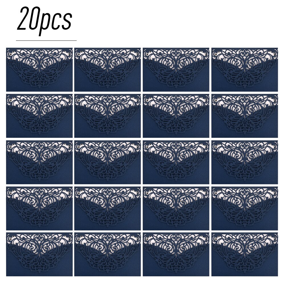 20Pcs Wedding Invitation Cards Pearl Paper Invitation Cards for Wedding Invitation Holder Wedding Birthday Anniversary Supplies