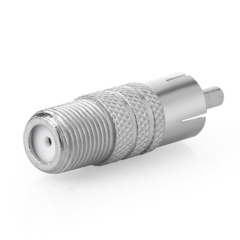 2pcs RCA Male Plug to F Female Coax Jack Adapter Connector Cable Coupler