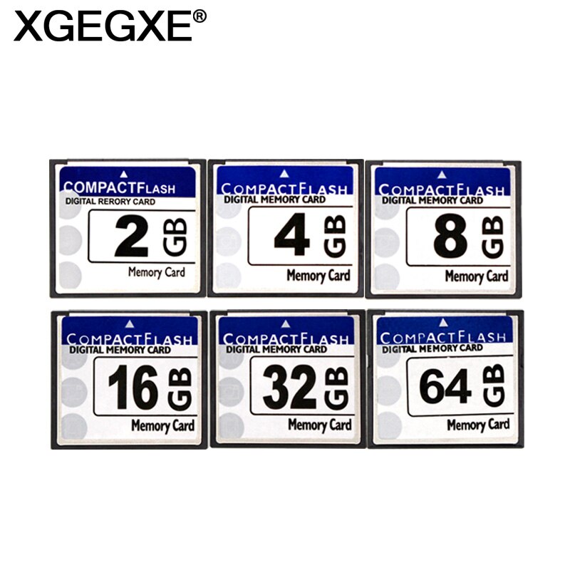 Xgegxe hukommelseskort 64gb 32gb 16gb cf-kort højhastighedsklasse 10 compact flash-kort 8gb 4gb 2gb til kamera