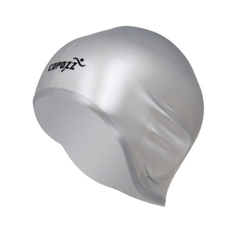 unisexe sport Silicone élastique étanche cache-oreilles oreille protecteur bonnet de natation sport natation piscine chapeau couverture: Gris clair