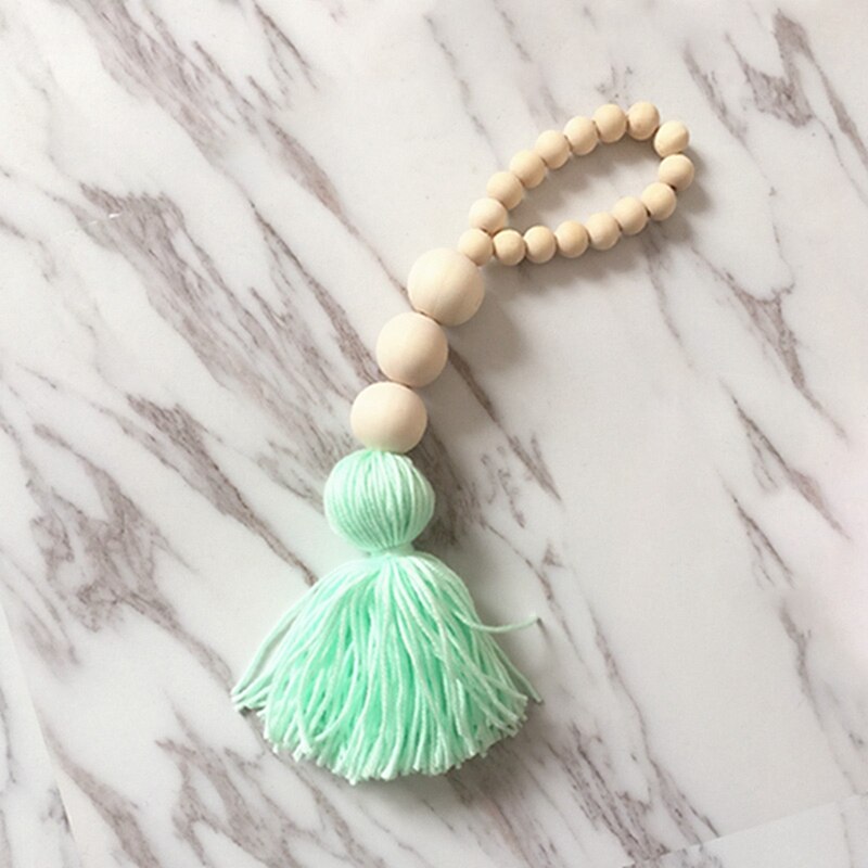 INS Nordic Stil Holz Perle String Dekoration Kinder Zimmer Zelt Wand Hängen Ornamente Mädchen Baby Zelt Dekorative Anhänger: S2 Hanging Ornaments