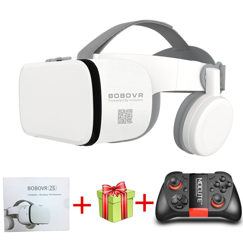 Bobo Vr Z6 Vr Bril Draadloze Bluetooth Vr Headset Android Ios Remote Reality Vr 3D Kartonnen Bril 4.7 -6.2 Inch