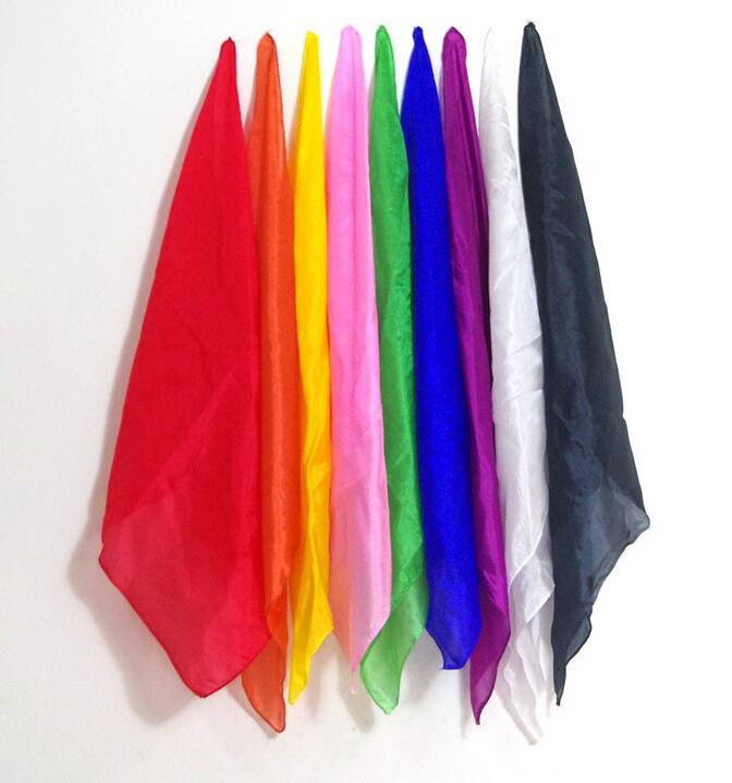Ultradunne Magic zijden sjaal Goocheltruc speelgoed zijden verschijnen 5 stks/partij 15x15cm voor magic prop