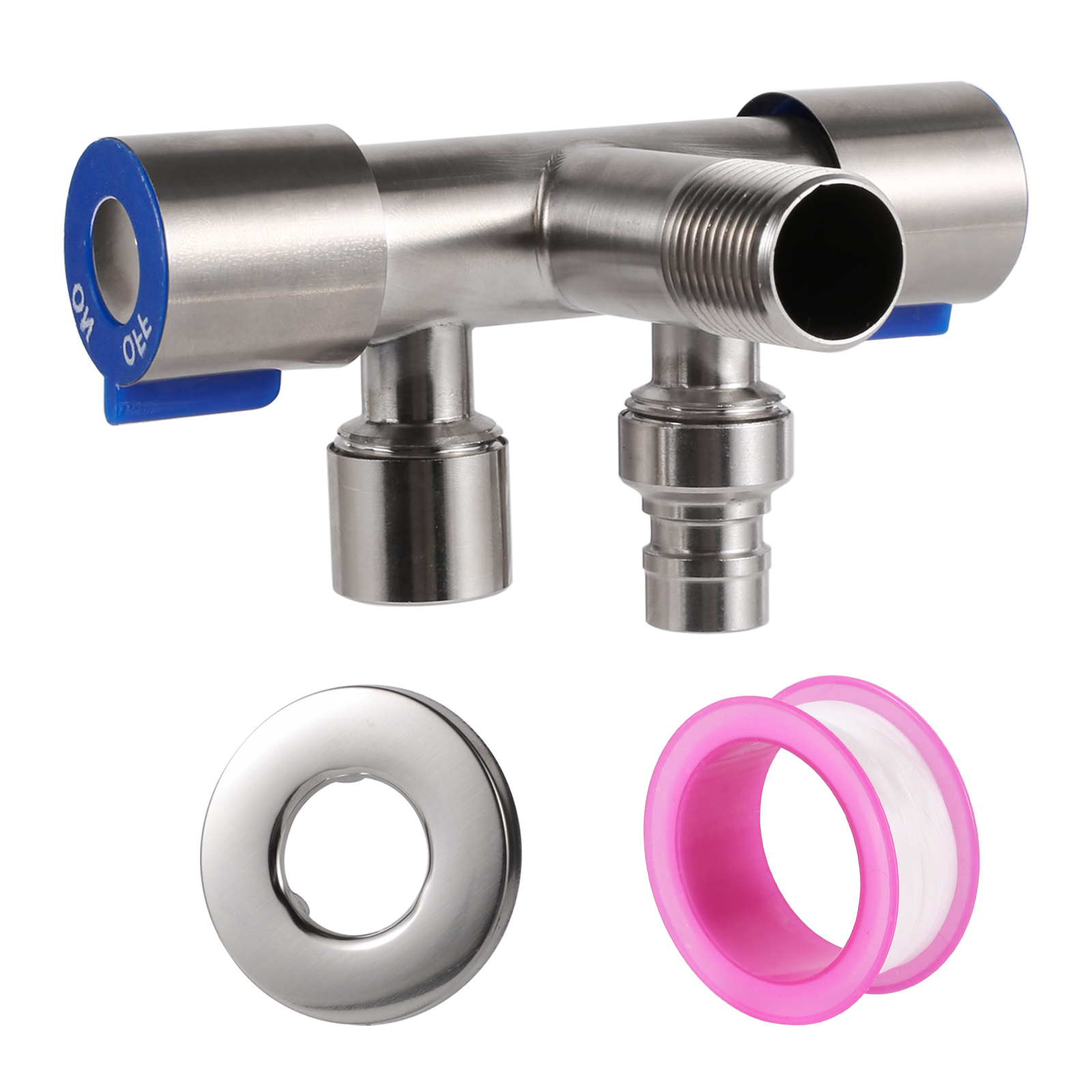 Doppelsc Halfter Auslass Wasserhahn Toilette Bidet Dusch armatur Schlecht armaturen 1/2 Kupfer Doppel auslass und Absperr ventil