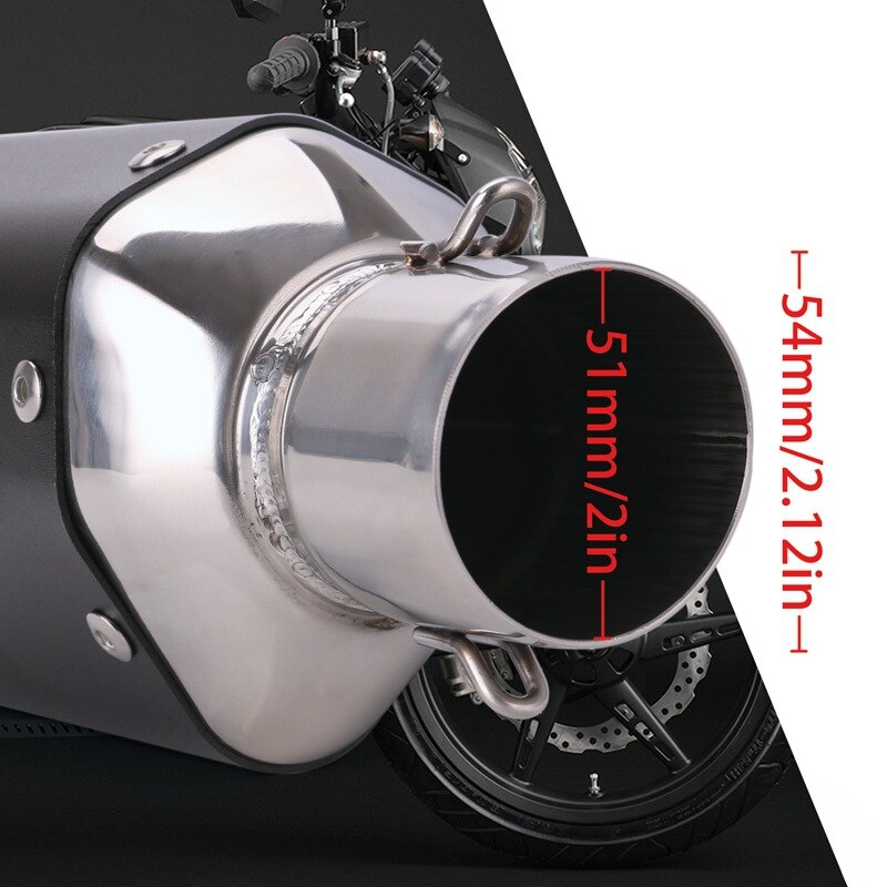 Motorcycle exhaust pipe muffler 38-51mm universal short modified exhaust pipe silencer