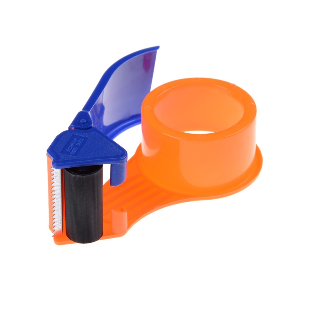 Sealing Packaging Parcel Plastic Roller 2" Width Tape Cutter Dispenser