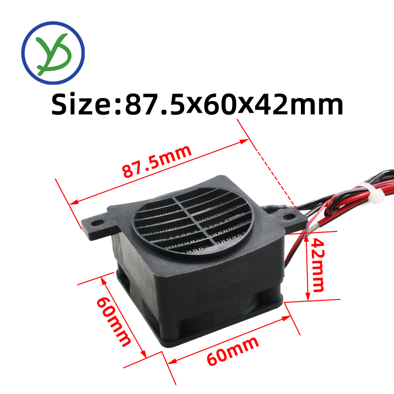 12V 24V 48V 220V 50W ~ 200W Isolierung Thermostat Heizlüfter Keramik Heizung mit Lüfter Wärme Gebläse für Inkubator PTC Keramik Heizung
