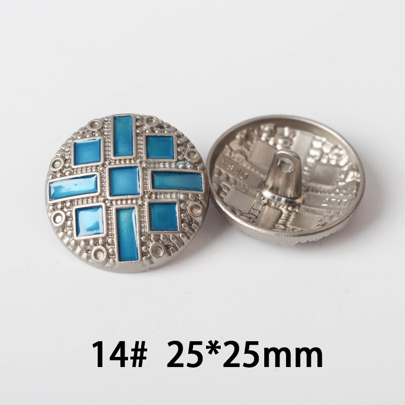 5 stk høykvalitets metall diamantknapper barneull overfrakk genser av klær knapper gylne dekorative knapper: 14