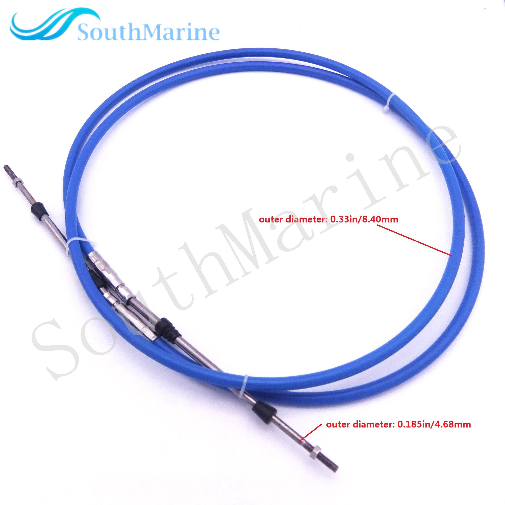 Outboard Engine Remote Control Throttle Shift Cable 8ft ABA-CABLE-08-GY for Yamaha Boat Motor Steering System 2.438m Blue