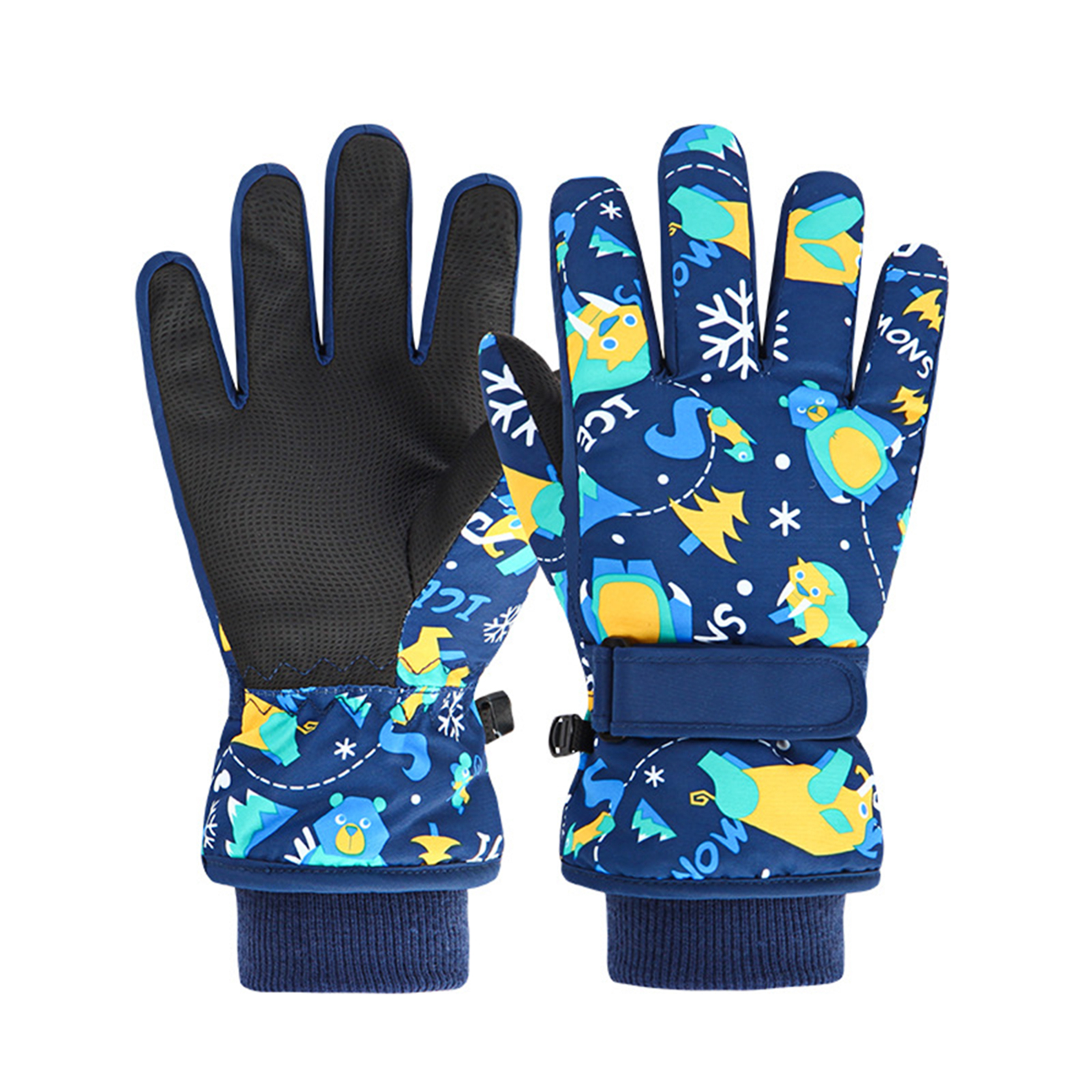 Guantes de esquí para niños y niñas, manoplas impermeables de invierno para la nieve, cálidos, cómodos, estampados bonitos, esquí y snowboard