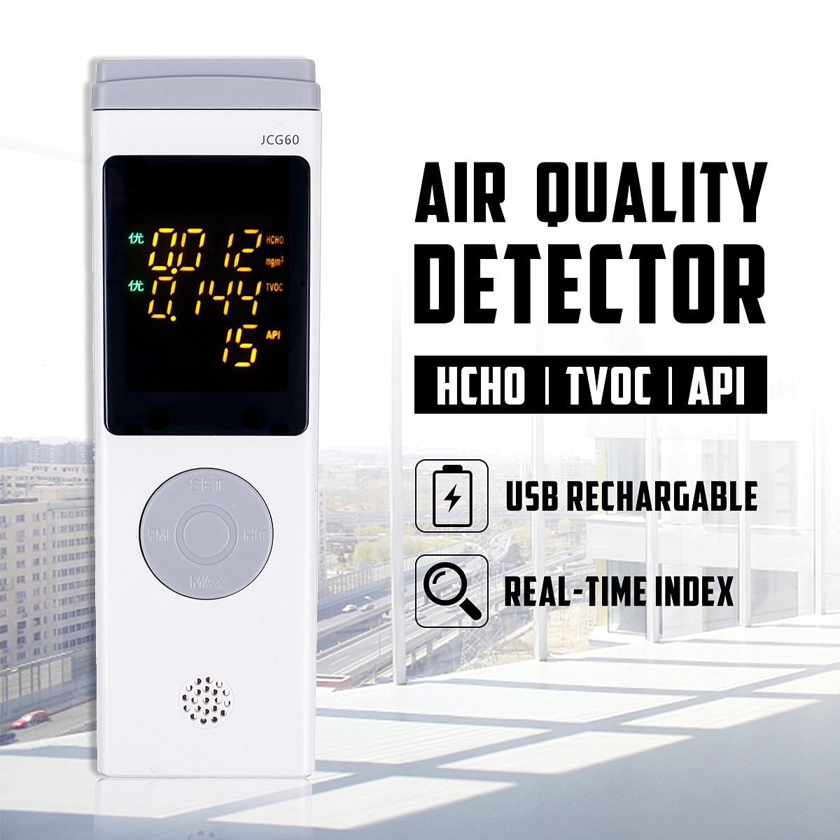 Air Monitor Digital Formaldehyde Detector TVOC Benzene API Meter Testing Appliance Air Monitor Gas Analyzer