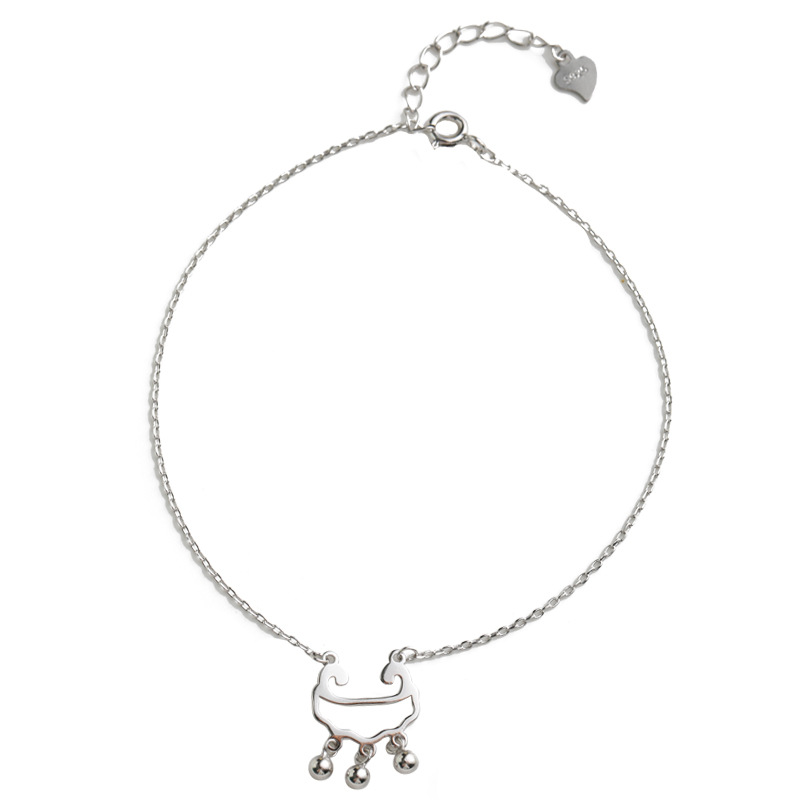 925 exquisite fußkettchen aus sterlingsilber mit kleinen runden glöckchen – schlichter, sommerlicher boho-schmuck für damen