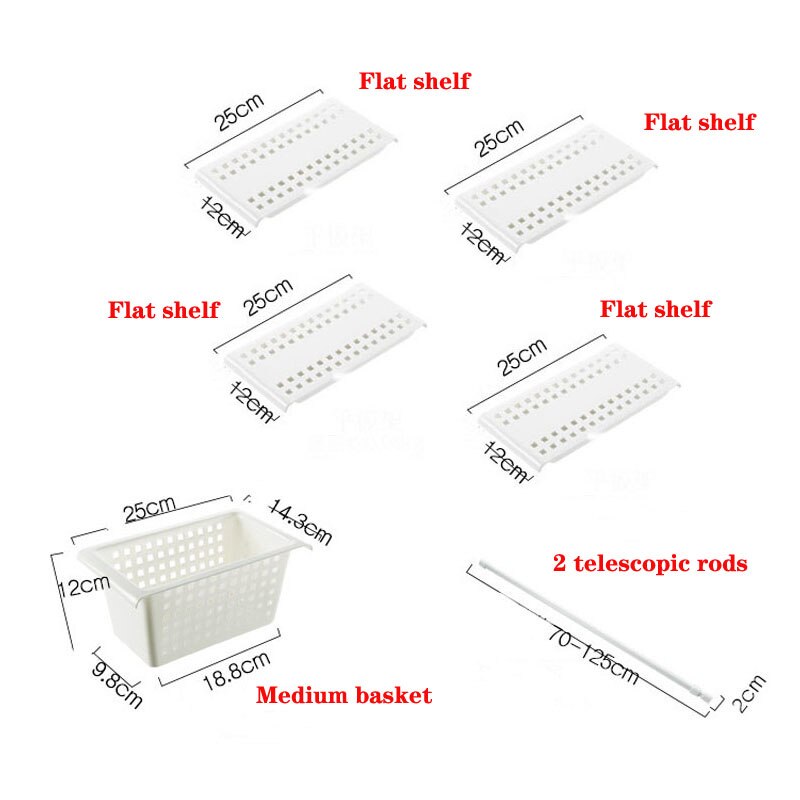 Telescopic Storage Rack Free Combination Kitchen Cabinet Under The Sink Shelf Bathroom Layered Rack: C