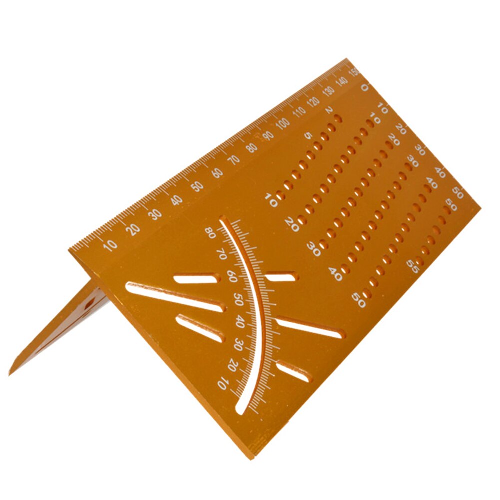 Aluminum Alloy Carpenter Marking Miter Gauge Angle Bevel Dovetail Template Drill Guide Horizontal Angle Woodworking Scribe Tool