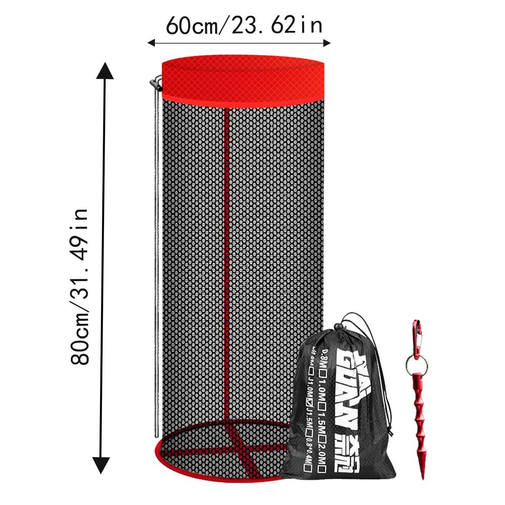 Floating Fish Basket Fishing Bait Mesh Fish Cage Fishing Tools Floating Drawstring Fishing Basket Fish Keeper Net Portable: green