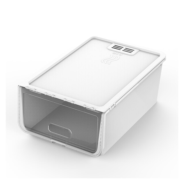 1 / 2/ 4 Packs Zapatero De Plástico Transparente Y Blanco Estante Para Zapatos A Prueba De Polvo Escaparate Moderno Simple Seguro Y Conveniente Claro Y Apilable Para Ayudar A Maximizar Su Espacio: BLANCO / 2 Unidades