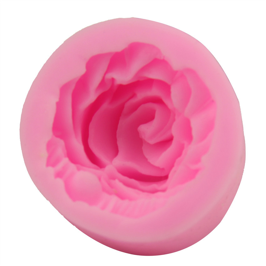 3d rosblommor silikonform choklad flip sockerkaka bakform diy gips tvålform