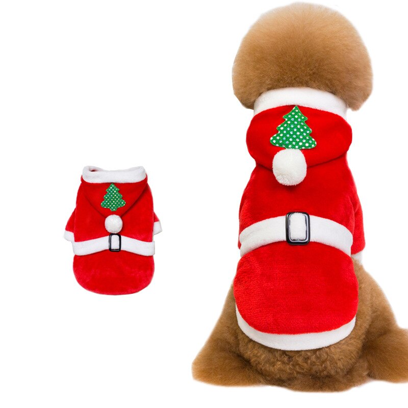 Pet Kerst Teddy Hond Kleding Novel Coral Fluwelen Hond Kerst Kleding Tweevoetige Kleding Teddy Hond Kleding