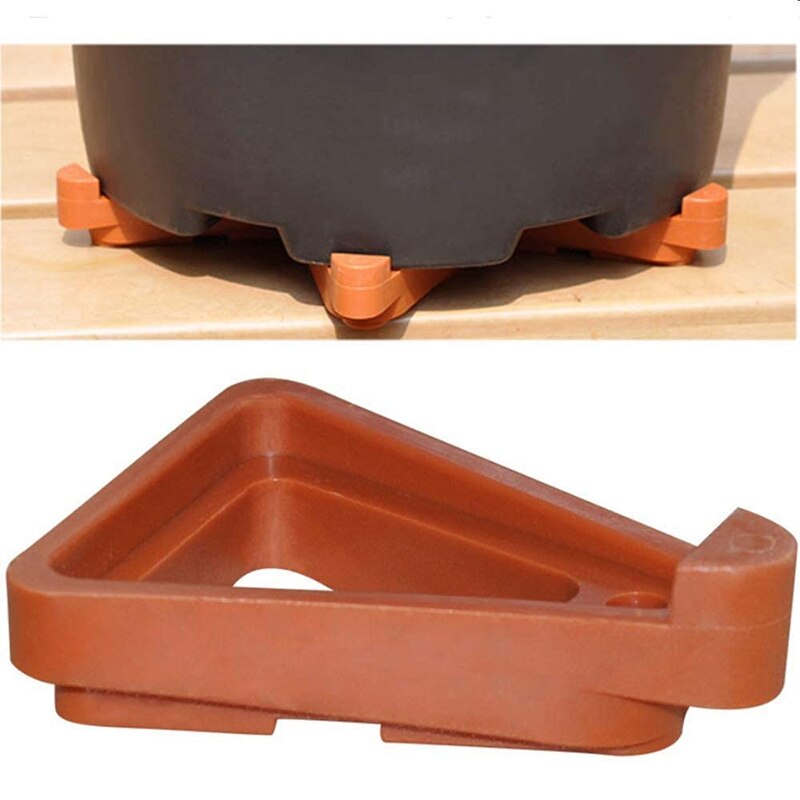 12Pcs Plant Pot Feet, Invisible Flower Pot Risers,DIY Combination Triple-cornered Toes Pot Lifters for Flower Planter