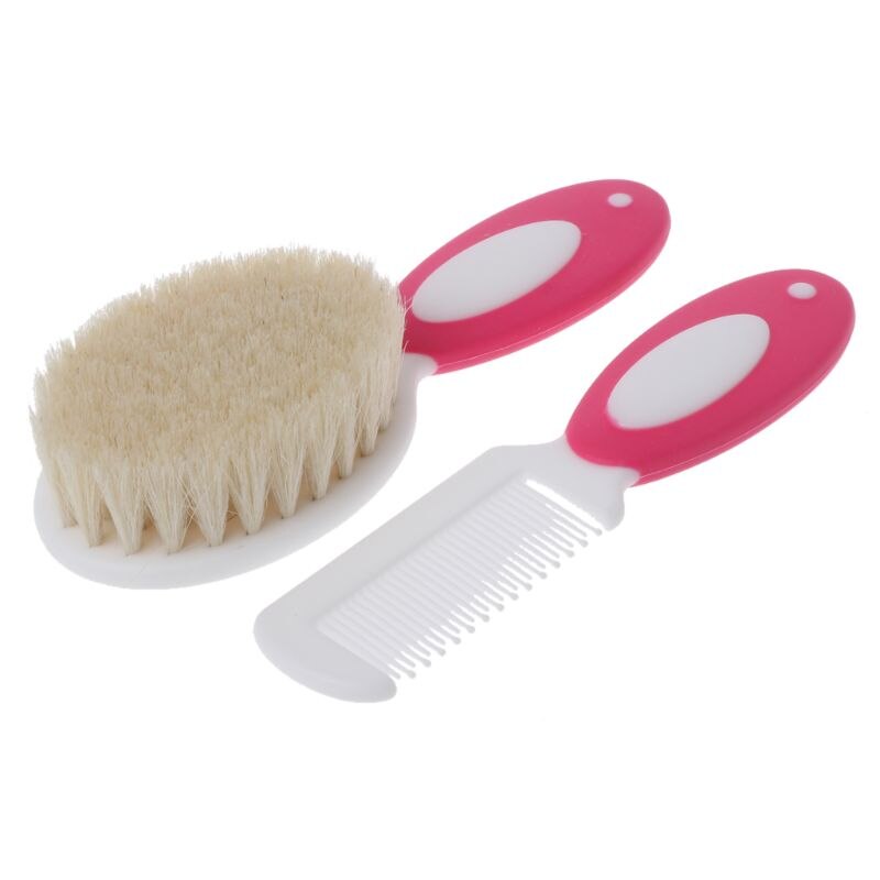 2pcs/set Portable Soft Newborn Baby Hair Brush Baby Kids Comb Child Hairbrush Sets Boys Girls Head Massager