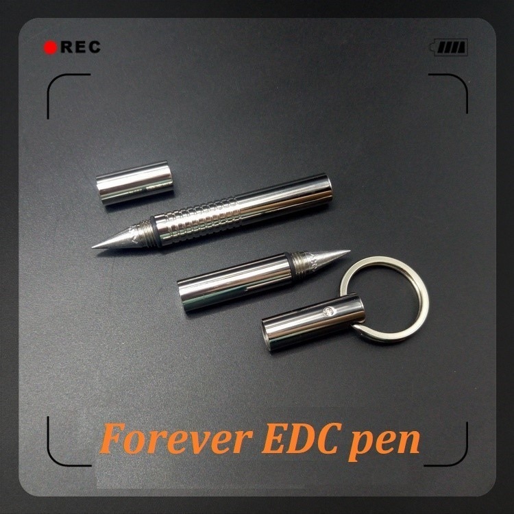 Beta inkless metal pocket gel pen rustfrit stål mini forever pen  as 2 muligheder