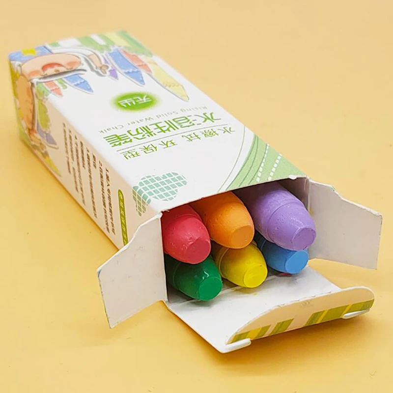 4/6/12pcs Dust Free Solid Water Chalk Non-toxic Blackboard Whiteboard Drawing Pens Colorful Chalk Markers School Office Supplies: WHITE
