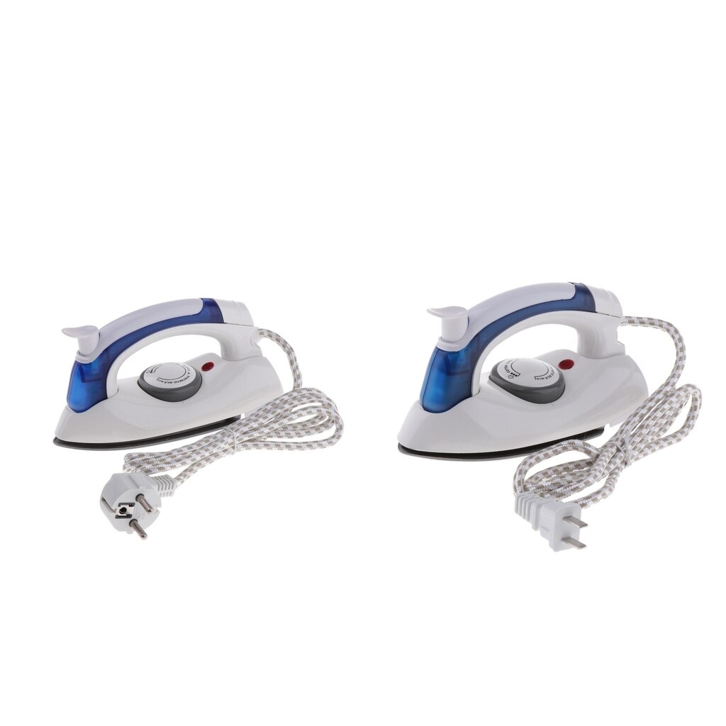 Mini Steam Iron Handheld Folding Travel Trip Accessory US/EU Plug White