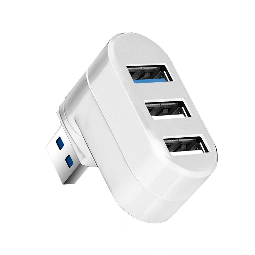 Mini 3 Poorts Usb 3.0 Hub High Speed Data Transfer Splitter Box Adapter Voor Pc Laptop Usb Hub 3/6 Poort usb Hub: WHITE