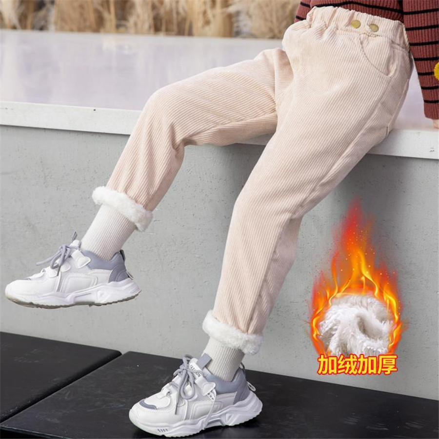 Bambini autunno inverno pantaloni di velluto a coste bambini pantaloni caldi per bambini ragazze ragazzi più pantaloni della tuta in velluto abbigliamento Casual per Leggings sportivi per adolescenti