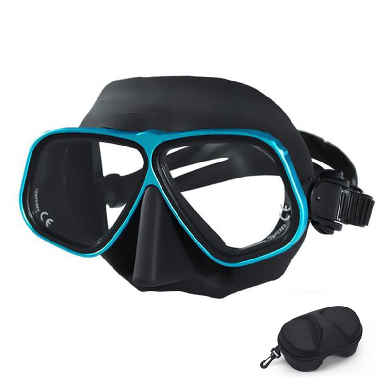 Apollo Ähnliche Legierung Rahmen Freies Tauchen Brille Maske Gläser Niedrigen Volumen 65cc Brille Tauchen tauchen Schnorcheln Nass Rohr Bausatz Ausrügestochen: Schwarz bule 01