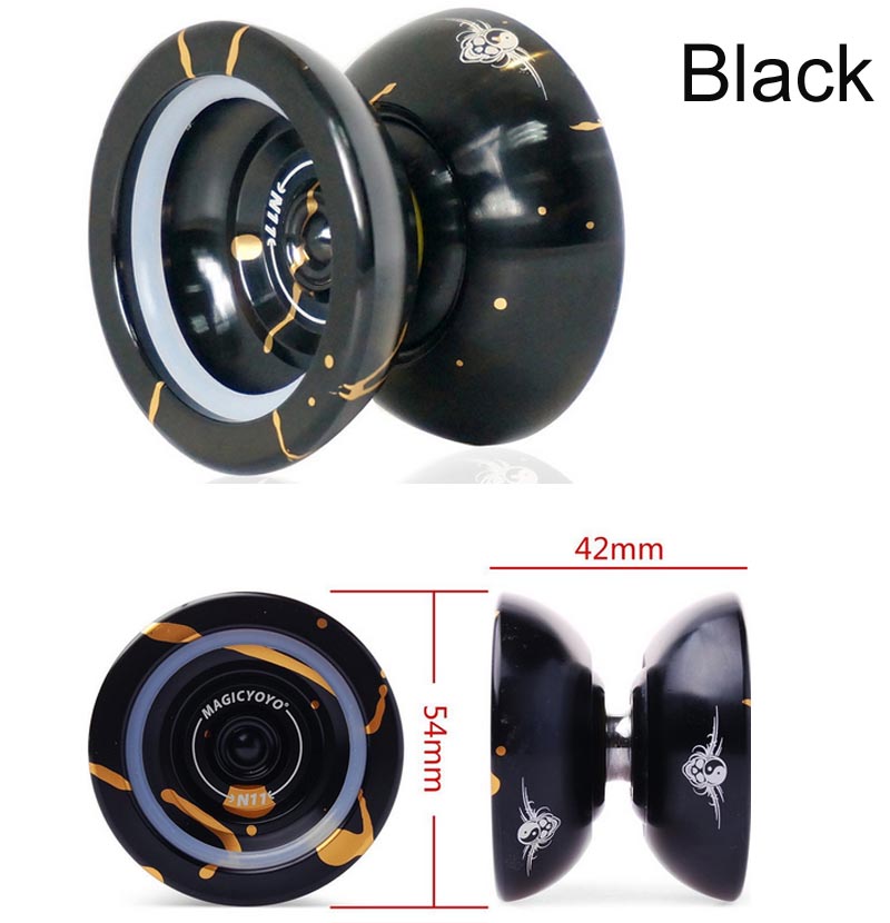 YOYO-juguete de aleación de aluminio, juguete de Yoyo, trucos mágicos: Magic yoyo N11 Black