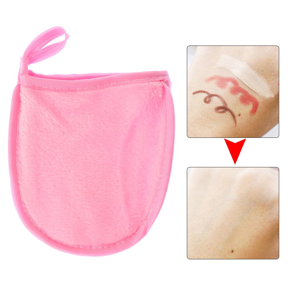 1PC Color Reusable Microfiber Facial Cloth Face Towel Makeup Remover Cleansing Glove Tool Beauty Face Care Pink Towel 3 Styles
