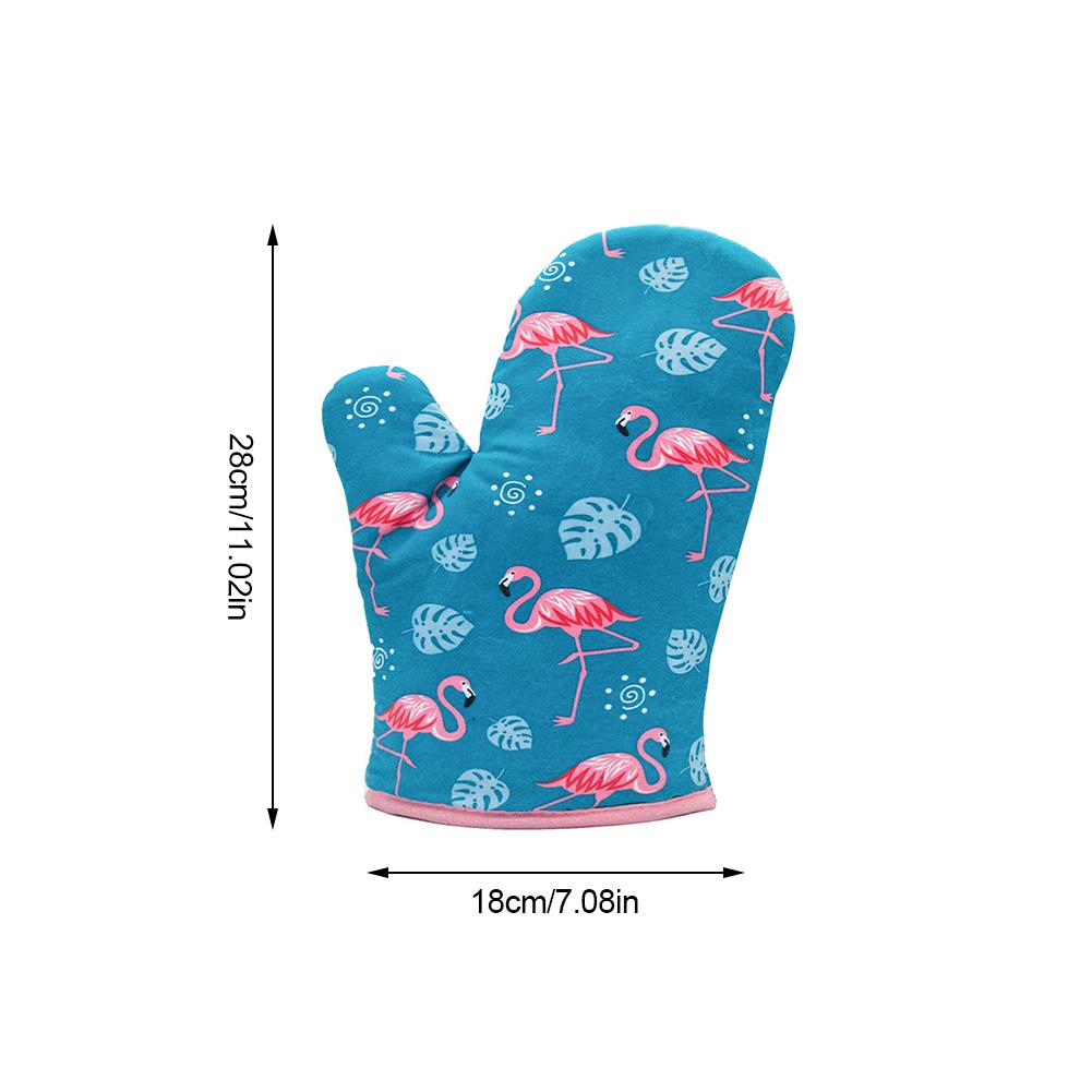 Cotton Flamingo Kitchen Pad Cooking Microwave Baking BBQ Oven Potholders Oven Mitts Kitchen Gloves
