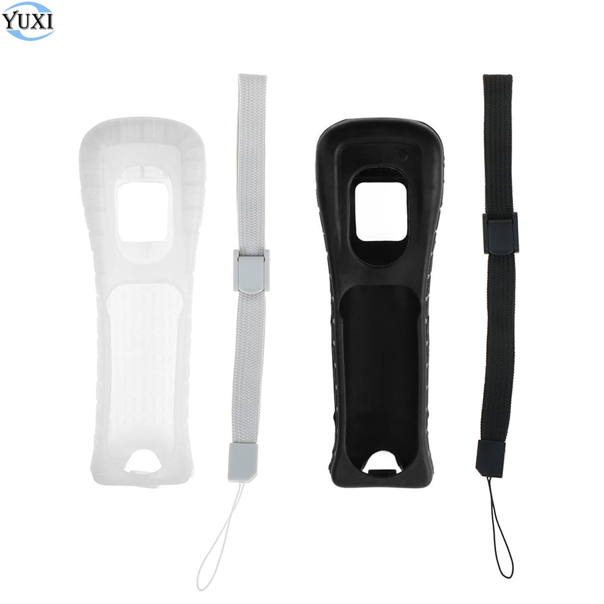 Yuxi Silicone Cover Case Skin Pouch Sleeve Behuizing Shell Beschermende Cover + Hand Strap Voor Nintend Wii Afstandsbediening