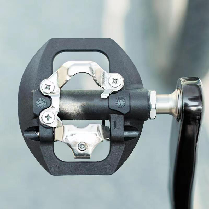 Pedal de bicicleta de montaña RACEWORK SPD-A530 Pedal de bloqueo antideslizante 2 en 1 con tacos SH51 Pedal de bloqueo de bicicleta MTB y Pedal plano de carretera