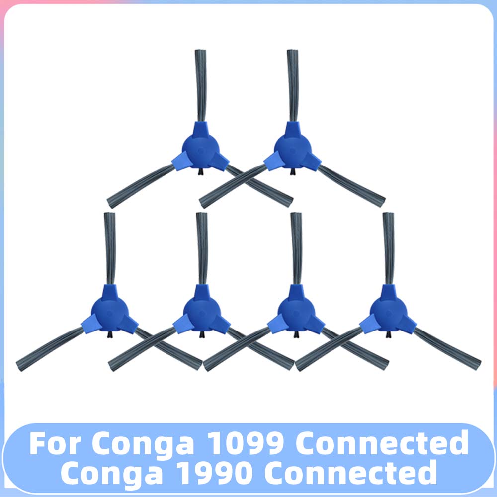 Compatible con Conga 1099 Connected / 1990 Connected Robot repuestos de aspiradora cepillo lateral principal filtro fregona accesorio de repuesto: Multicolor