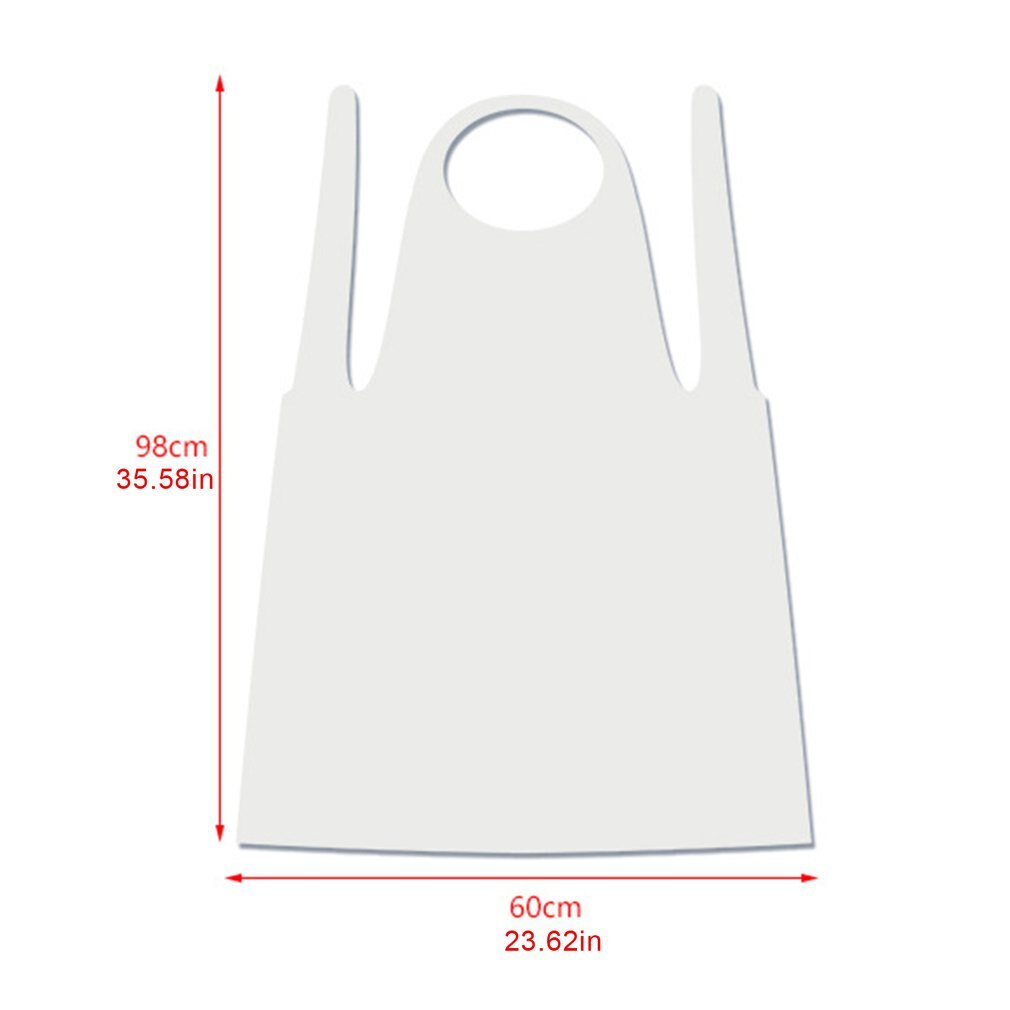 1 set wegwerp plastic schorten waterdicht en oliebestendig schort fondue kreeft diner maaltijd schilderen schort