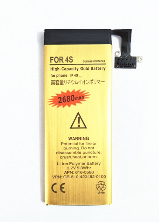 + Gereedschap! Goud Batterij Voor 4S Mobiele Telefoon Batterij Voor Apple Iphone 4 4s Smart Phone Batterij Goede