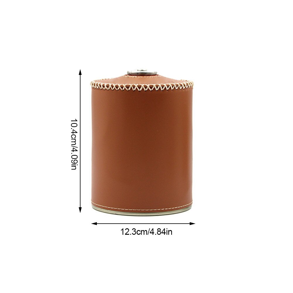 Camping Gas Tank Leather Case 450/230G Gas Bus Beschermhoes Duurzaam Bus Cover Bag Brandstof Cilinder Opslag tas: brown 450