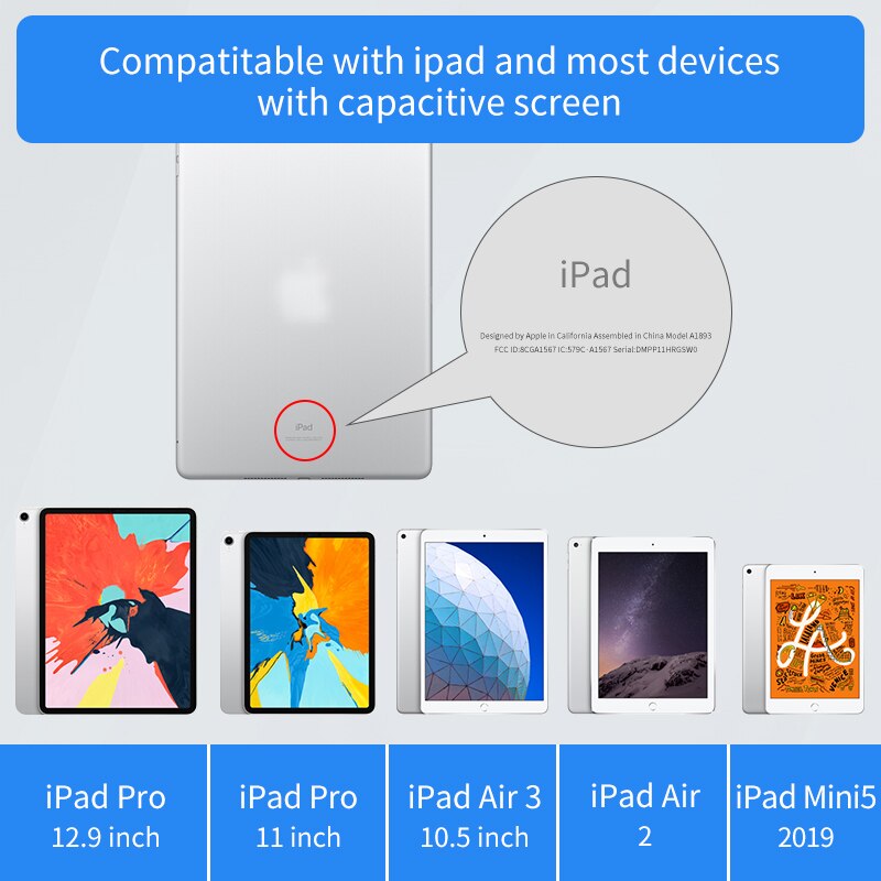 NILLKIN para Apple lápiz con 3 nivel de sensibilidad Stylus Pen para iPad 9,7 Pro 11 12,9 3 de 10,2 mini 5 Touch Pen