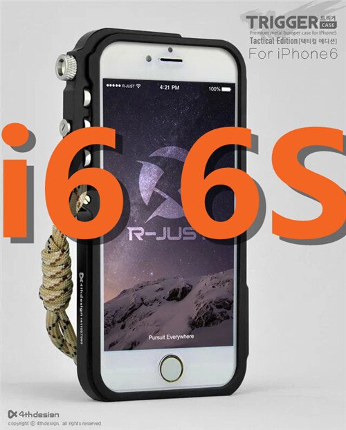 De lujo de gatillo de parachoques de Metal funda para iPhone 6x6 S 6 6 S 7 7 Plus 5 5S SE 4 4S de aluminio funda para el iPhone 7 caso