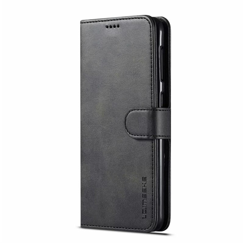 Für Samsung Galaxy A10 Fall Leder Vintage Telefon Fall Auf Samsung A10 Fall Flip 360 Magnetische Brieftasche Fällen Für Samsung EINE 10 Abdeckung: Black