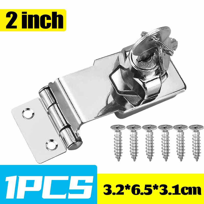 Locking Hasp Staple Keyed Hasp Locks Office Security Buckle Shed Cabinet Door Security Locker Drawer Latches Cupboard Padlock: Yellow