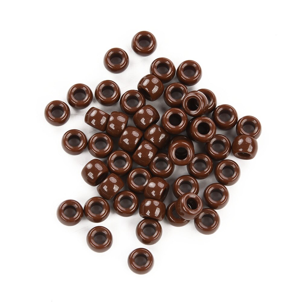 Tresses au Crochet couleur 7mm, perles rondes en acrylique pour tresses, bijoux de verrouillage pour enfants, filles et femmes, bricolage pièces/paquet: 004