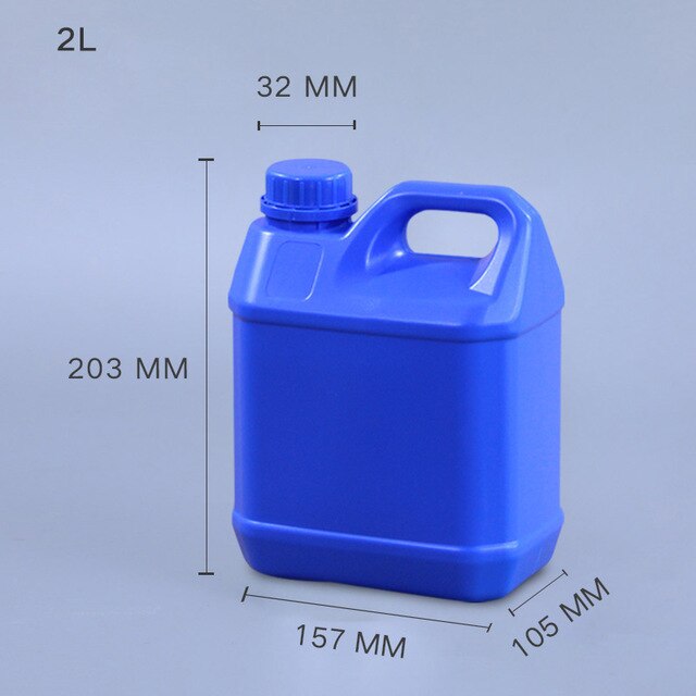 Tom 2l plastdunkar kemikaliefat alkohol vätska läckagesäker påfyllningsbar flaska livsmedelsgodkänd behållare 1 st: 2l blå