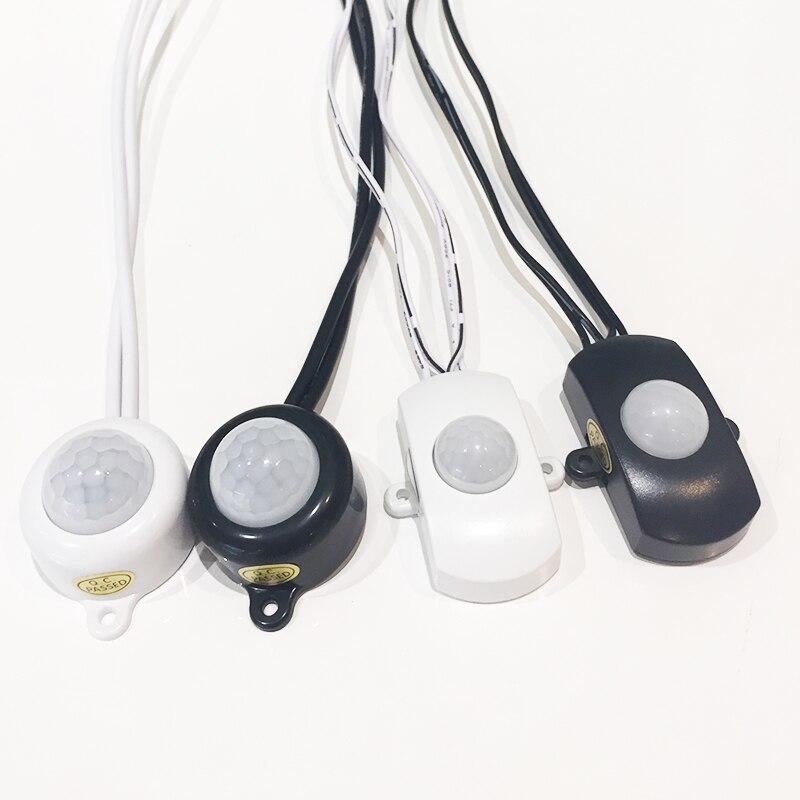 Pir Lichaam Infrarood Motion Sensor Auto On/Off Mini Led Human Detector Usb Schakelaar Voor Closet Corridor Badkamers Dc 5V/12V/24V