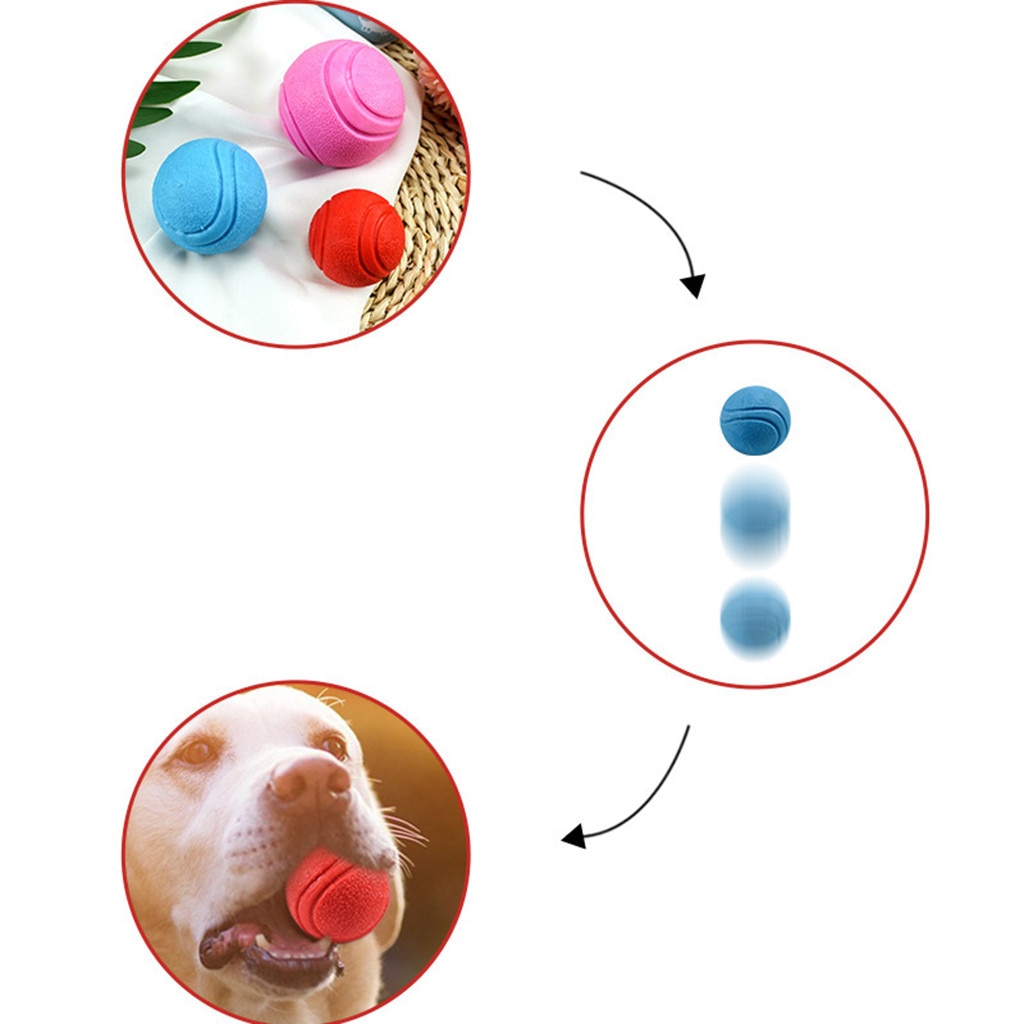 Dog Toy 1pcs Solid Rubber Ball Pet Dog Toy Training Chew Play Fetch Bite Toys puppy toys ball accessories zabawka dla psa*5